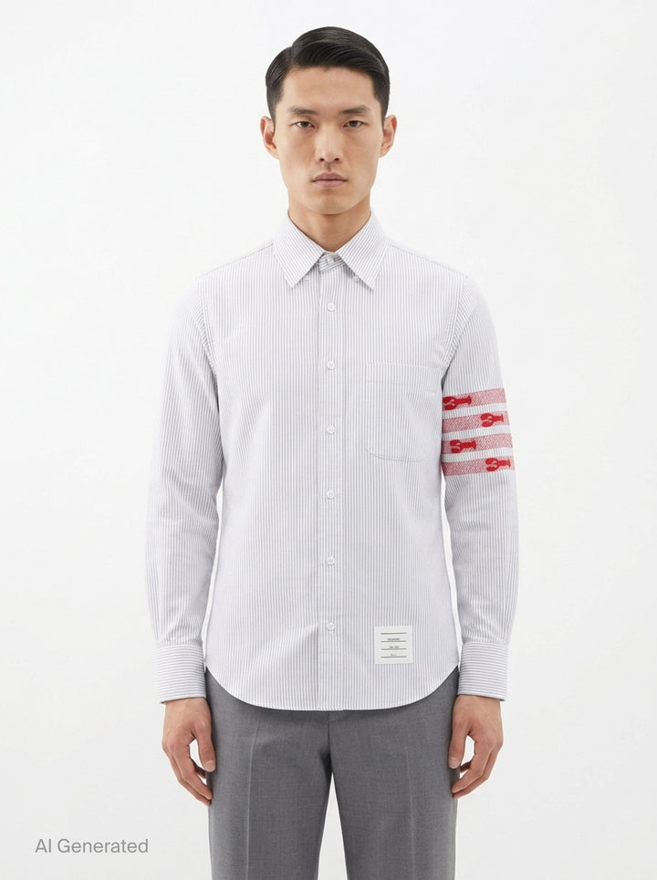 Straight Fit Long Sleeve Shirt | Thom Browne | Club21 - front