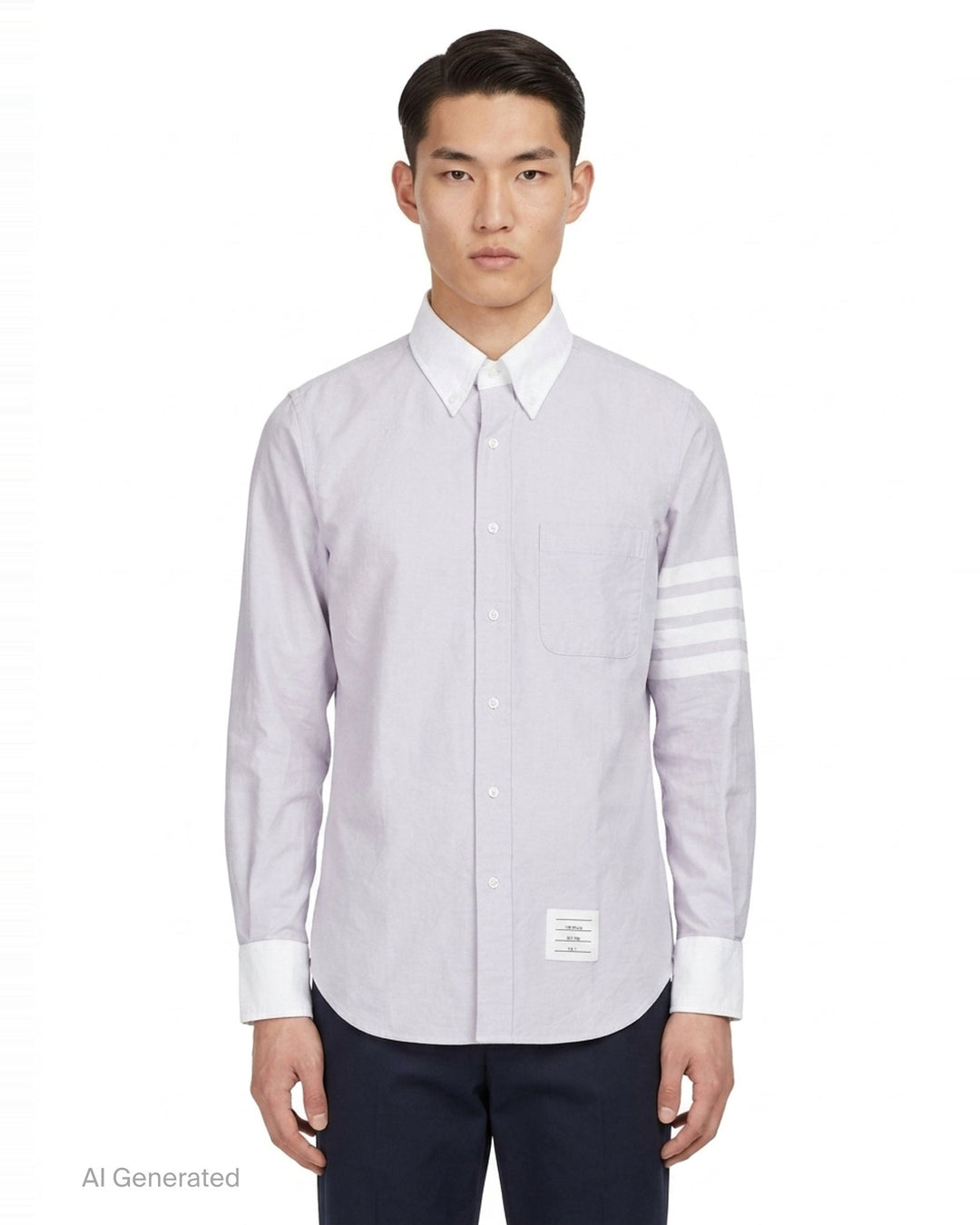 Straight Fit Long Sleeve Shirt | Thom Browne | Club21 - front