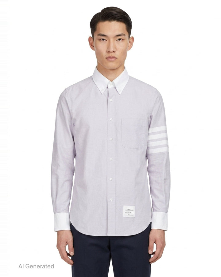 Straight Fit Long Sleeve Shirt | Thom Browne | Club21 - front