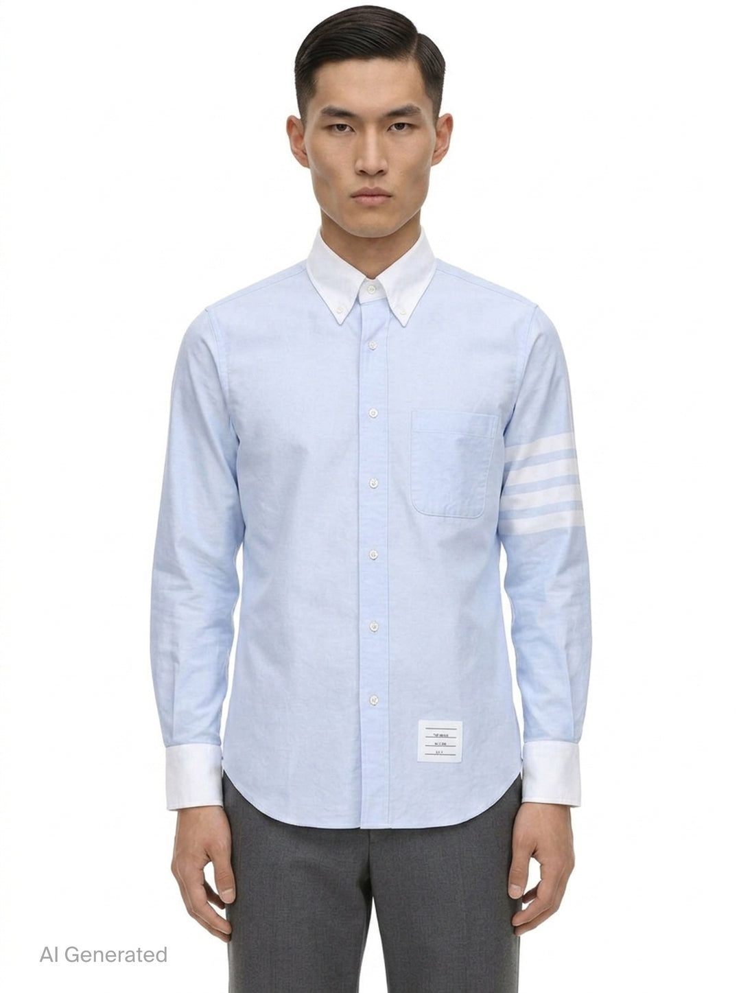 Straight Fit Long Sleeve Shirt | Thom Browne | Club21 - front