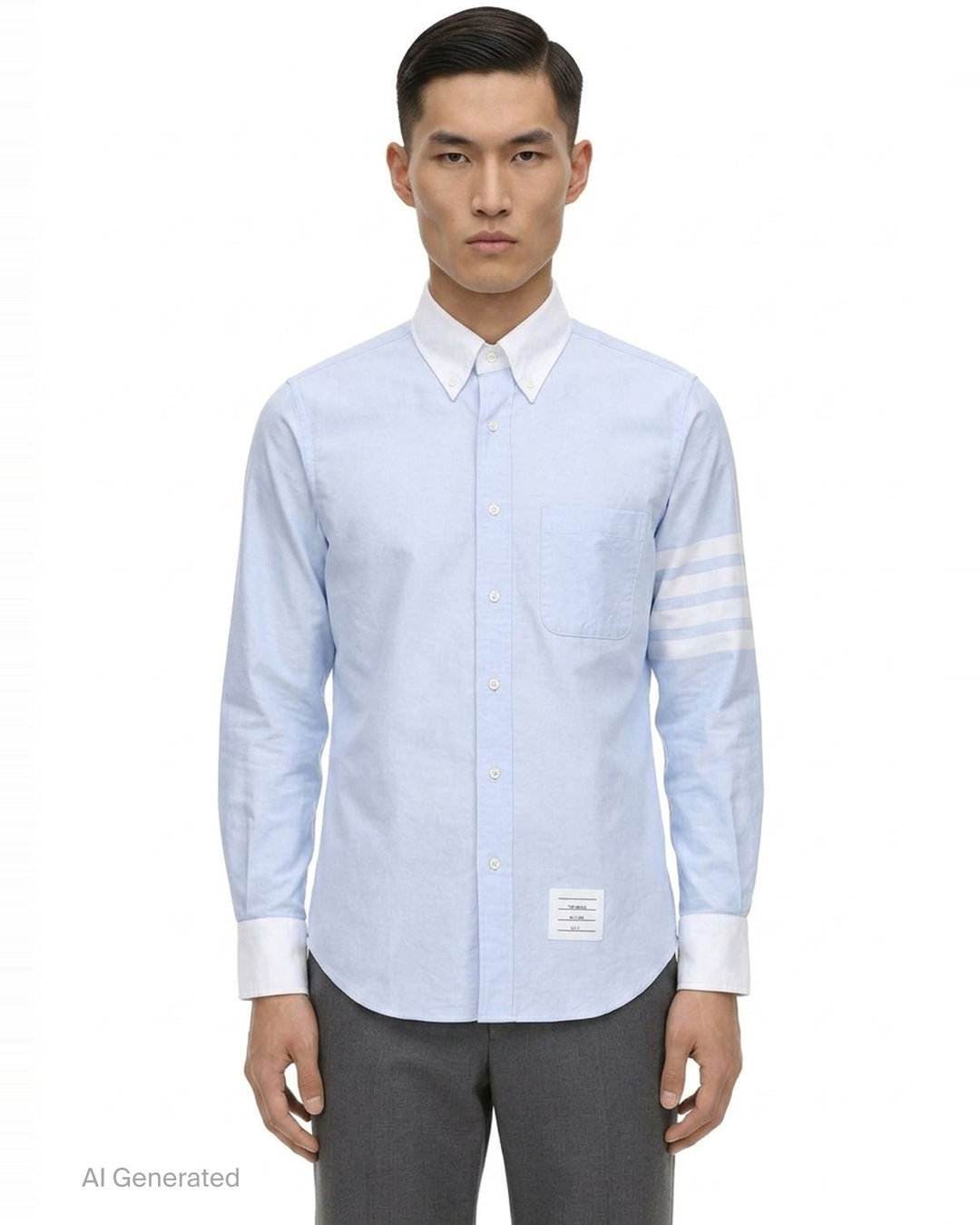Straight Fit Long Sleeve Shirt | Thom Browne | Club21 - front