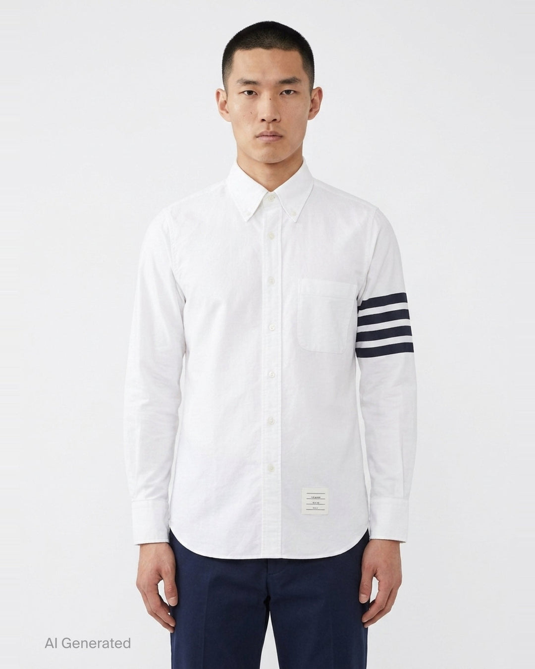 Straight Fit Long Sleeve Shirt | Thom Browne | Club21 - front