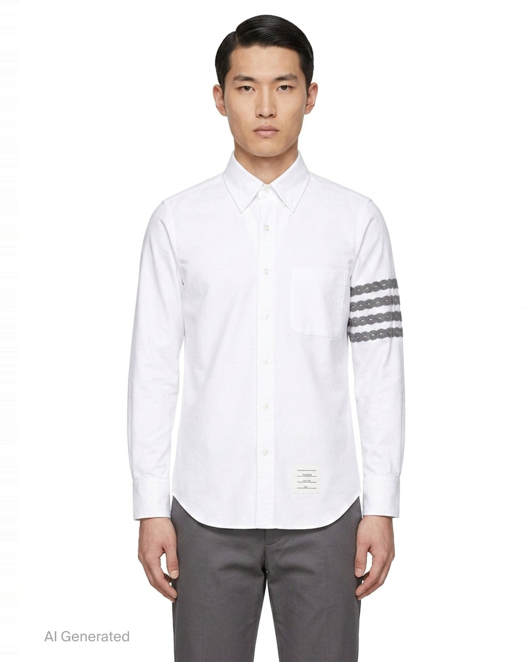 Straight Fit Long Sleeve Shirt | Thom Browne | Club21 - front