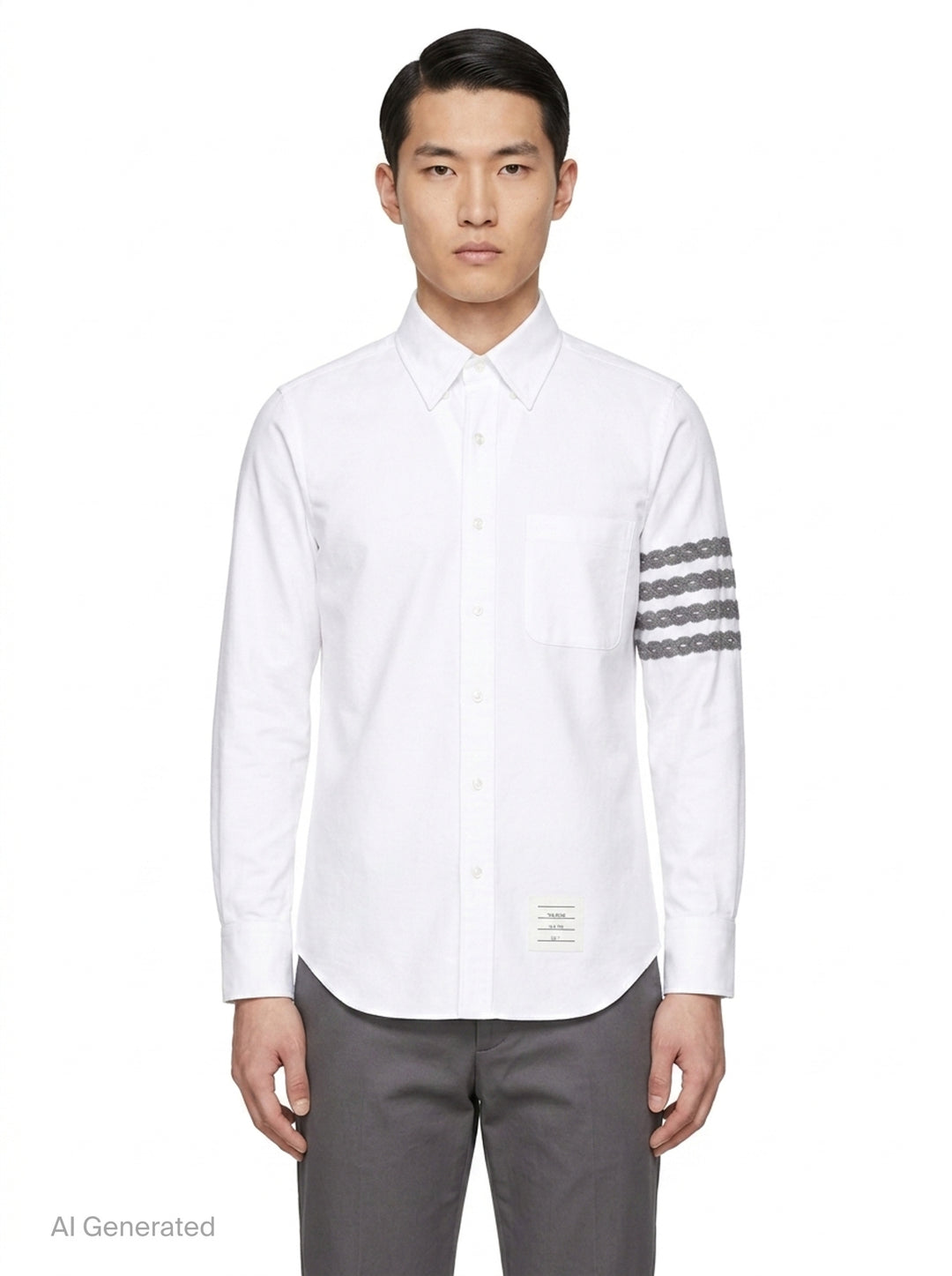 Straight Fit Long Sleeve Shirt | Thom Browne | Club21 - front