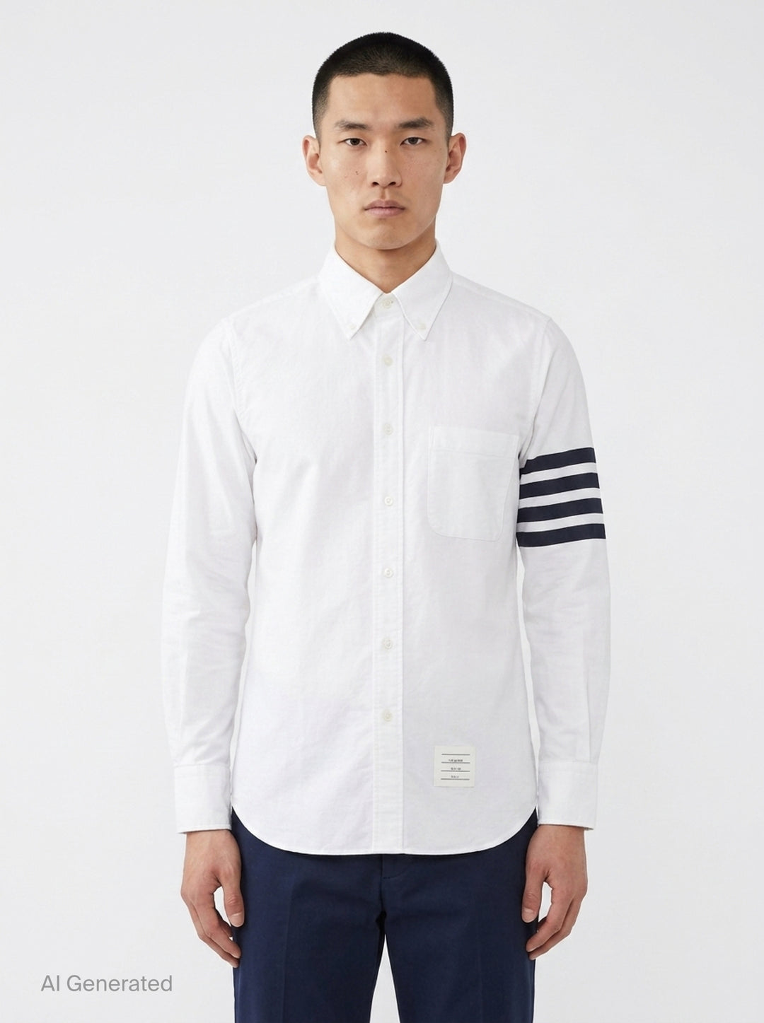 Straight Fit Long Sleeve Shirt | Thom Browne | Club21 - front
