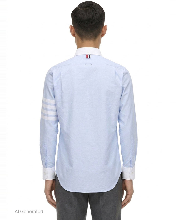 Straight Fit Long Sleeve Shirt | Thom Browne | Club21 - back