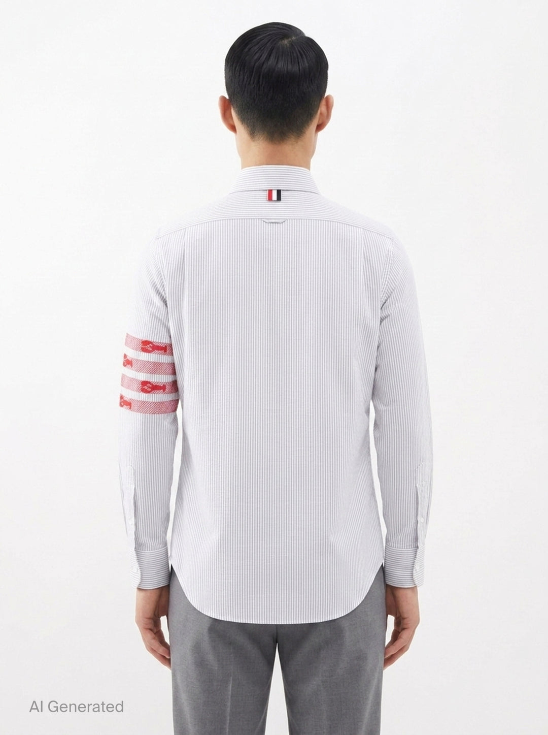 Straight Fit Long Sleeve Shirt | Thom Browne | Club21 - back