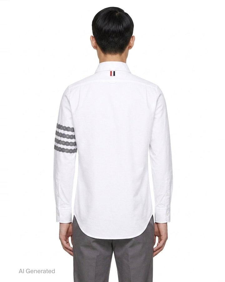 Straight Fit Long Sleeve Shirt | Thom Browne | Club21 - back