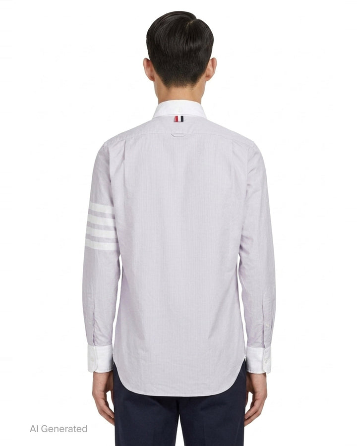 Straight Fit Long Sleeve Shirt | Thom Browne | Club21 - back