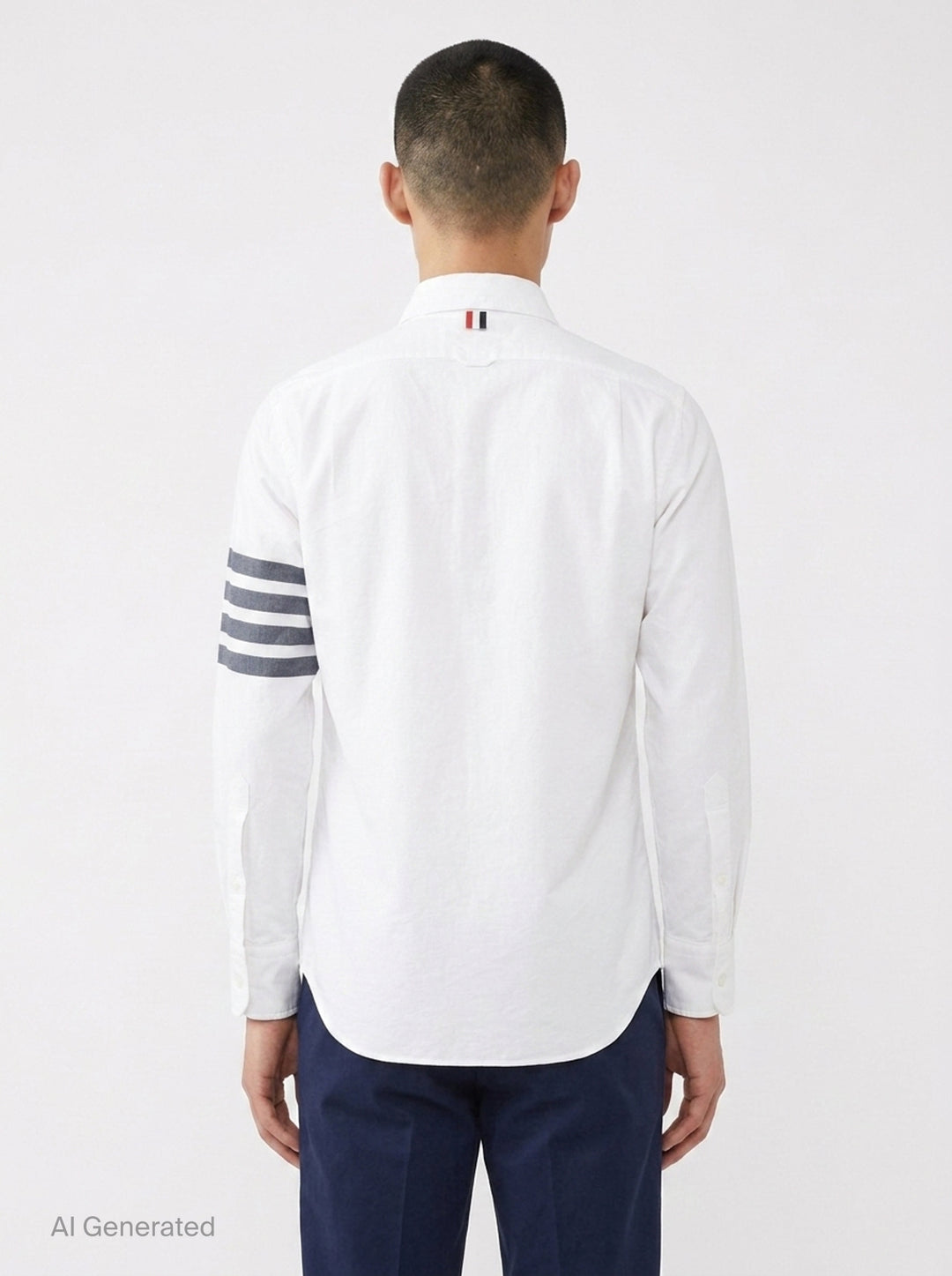 Straight Fit Long Sleeve Shirt | Thom Browne | Club21 - back
