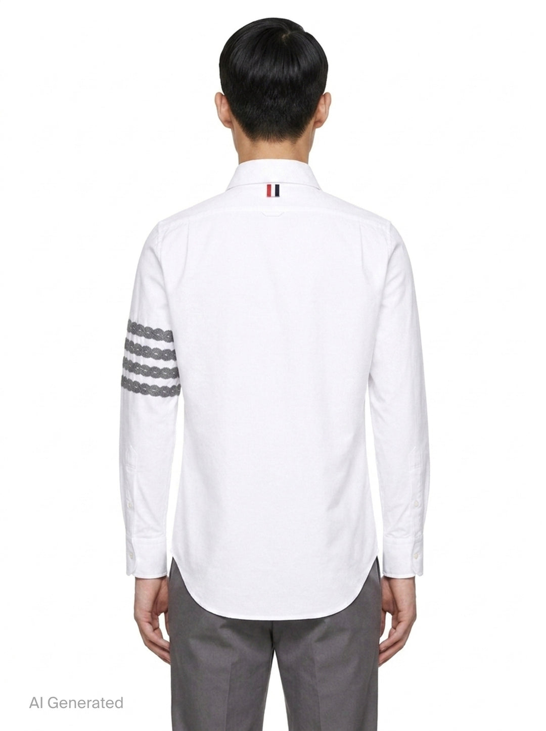 Straight Fit Long Sleeve Shirt | Thom Browne | Club21 - back