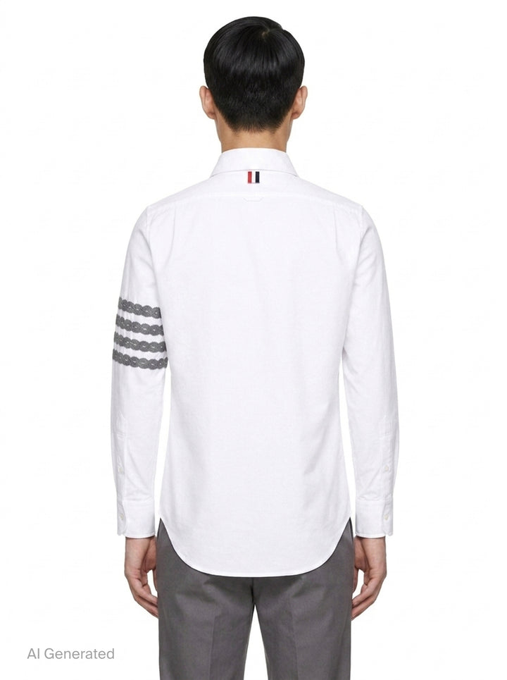 Straight Fit Long Sleeve Shirt | Thom Browne | Club21 - back