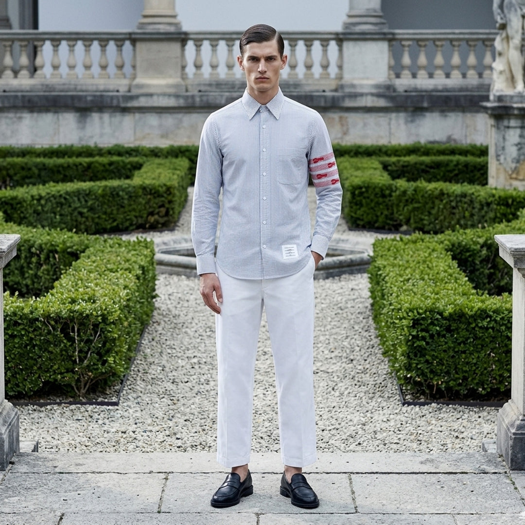 Straight Fit Long Sleeve Shirt | Thom Browne | Club21 - lifestyle