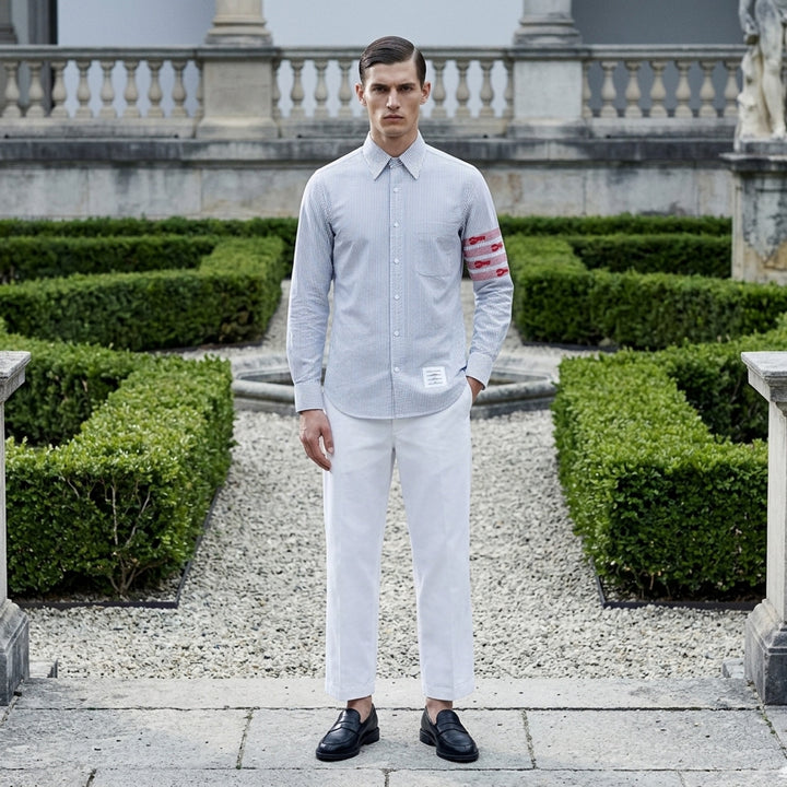 Straight Fit Long Sleeve Shirt | Thom Browne | Club21 - lifestyle