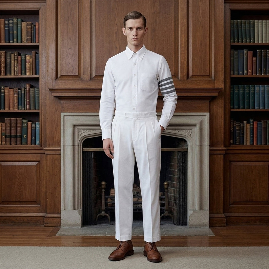 Straight Fit Long Sleeve Shirt | Thom Browne | Club21 - lifestyle