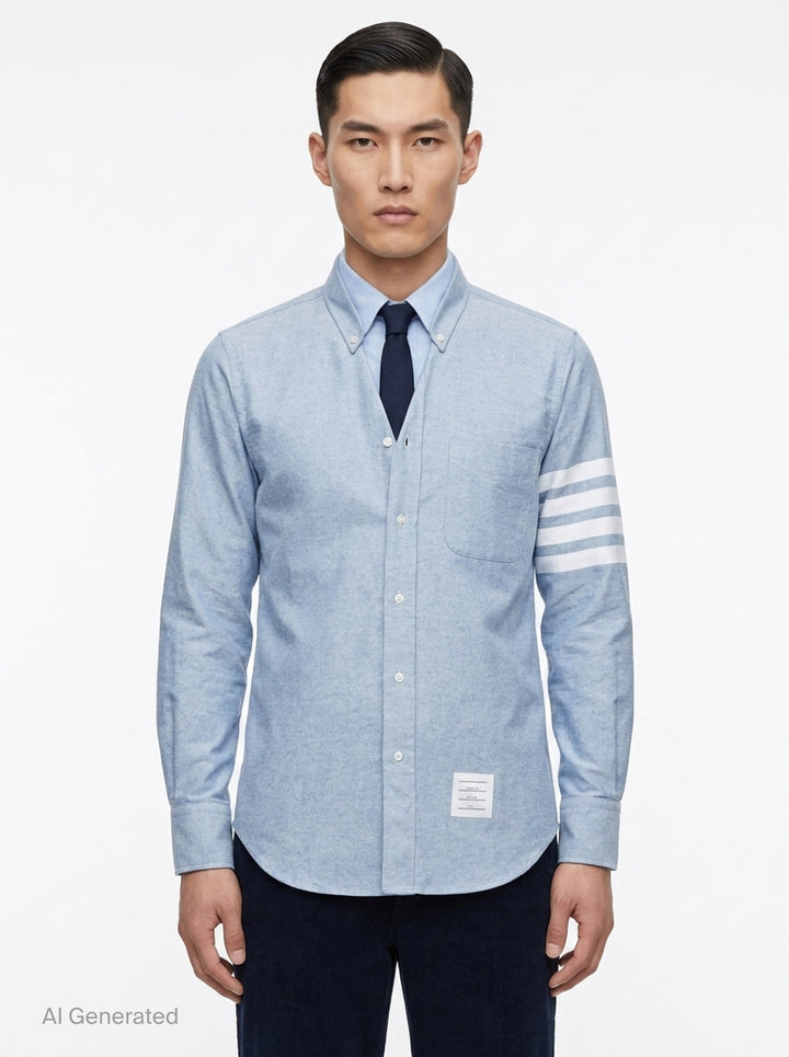 Straight Fit Long Sleeve Shirt | Thom Browne | Club21 - front