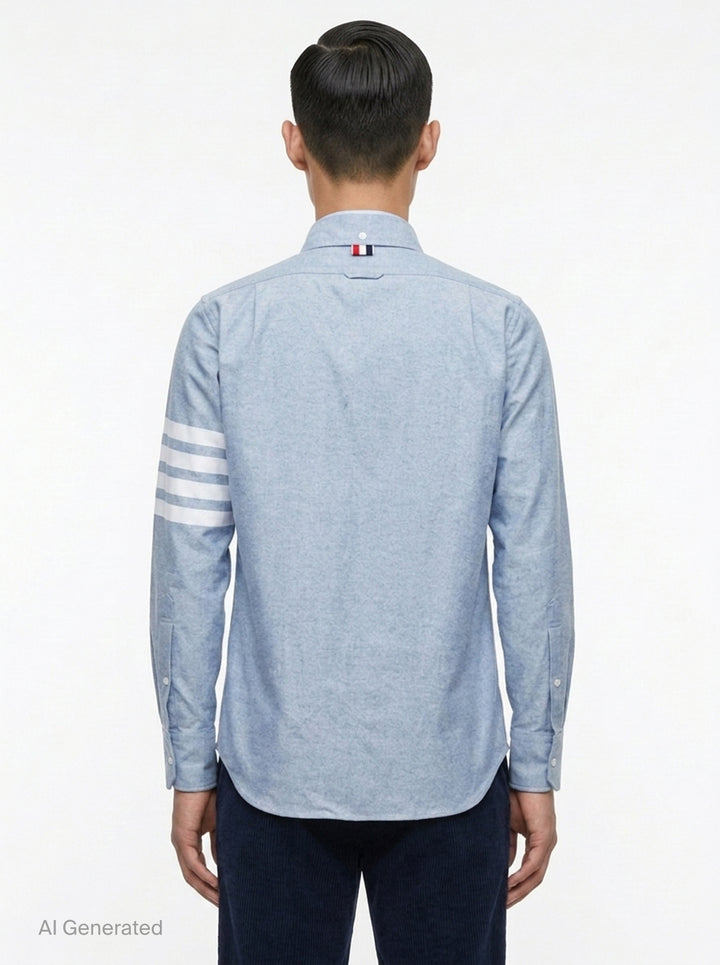 Straight Fit Long Sleeve Shirt | Thom Browne | Club21 - back