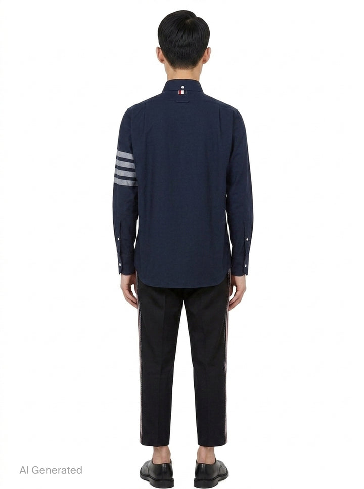 Straight Fit Long Sleeve Shirt | Thom Browne | Club21 - back