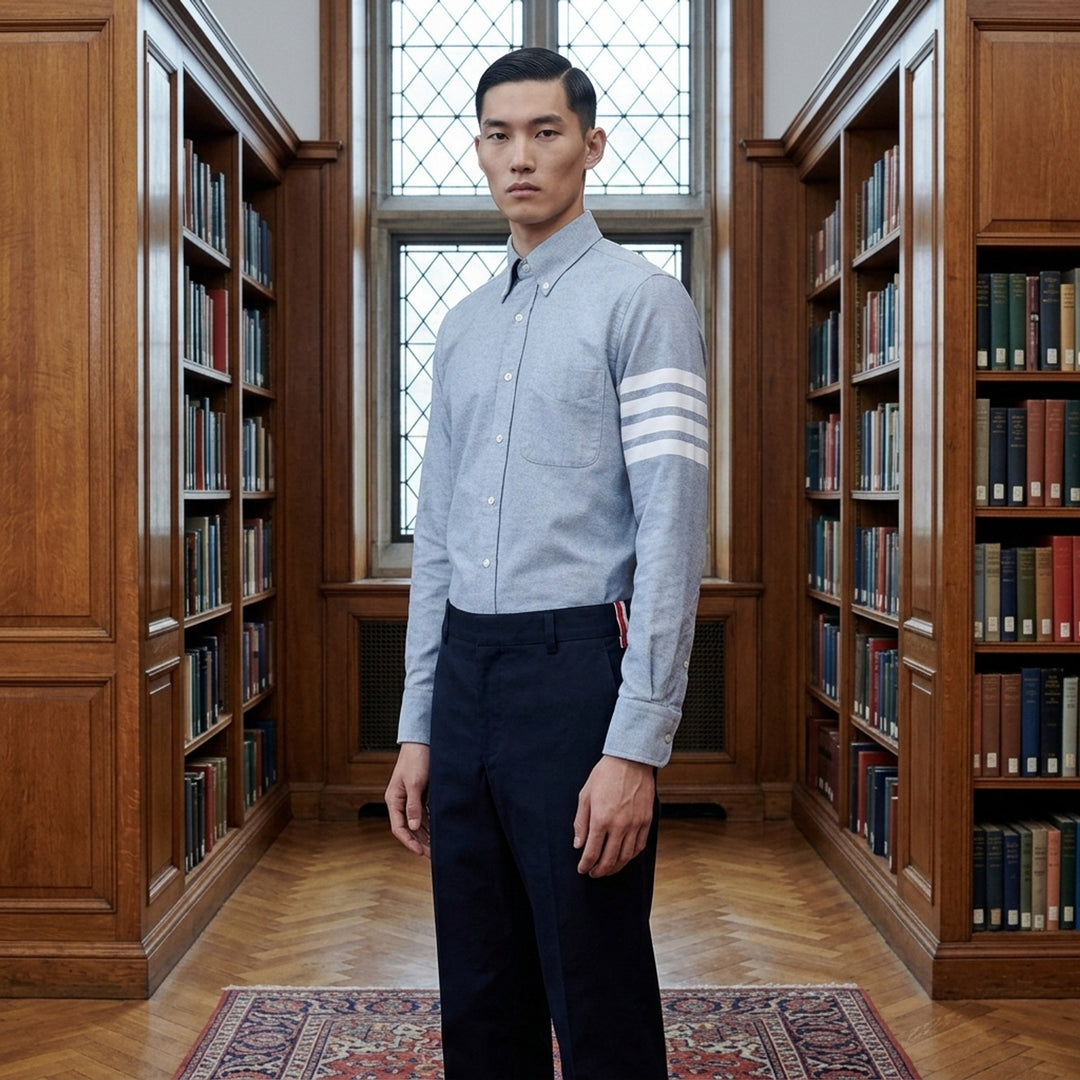 Straight Fit Long Sleeve Shirt | Thom Browne | Club21 - lifestyle