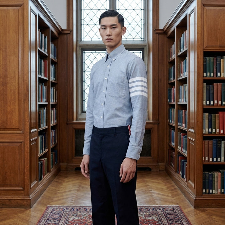 Straight Fit Long Sleeve Shirt | Thom Browne | Club21 - lifestyle