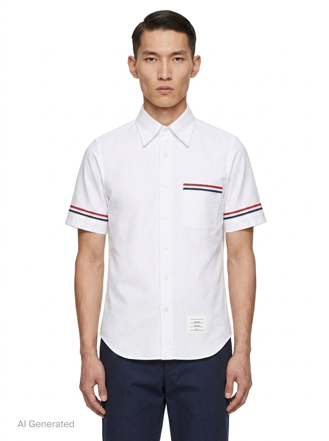 Straight Fit Short Sleeve Shirt | Thom Browne | Club21 - front