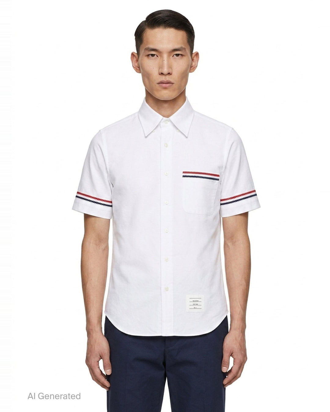 Straight Fit Short Sleeve Shirt | Thom Browne | Club21 - front