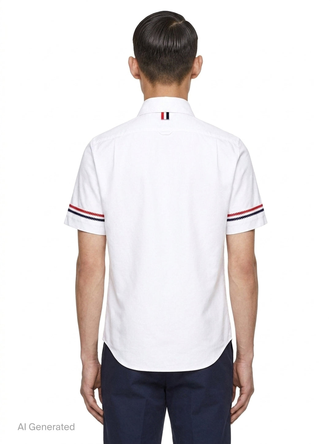 Straight Fit Short Sleeve Shirt | Thom Browne | Club21 - back