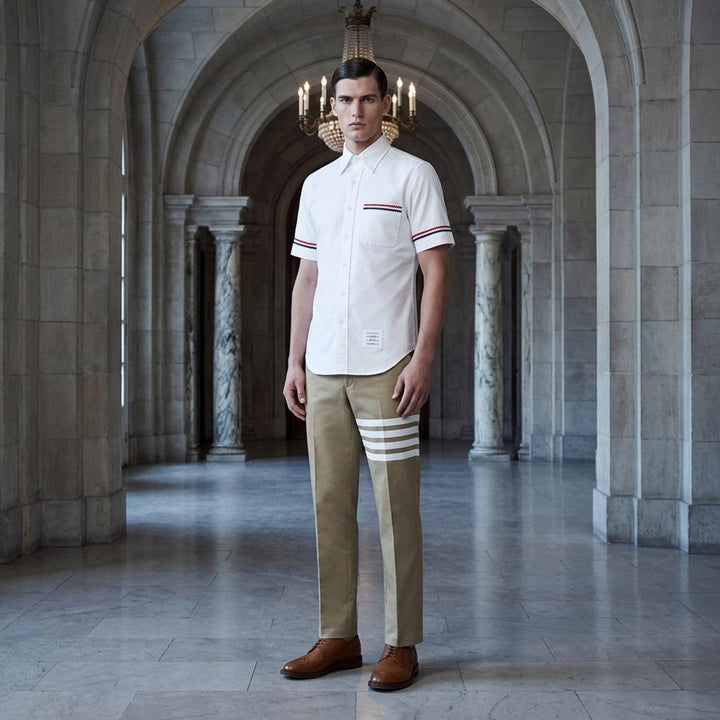 Straight Fit Short Sleeve Shirt | Thom Browne | Club21 - lifestyle
