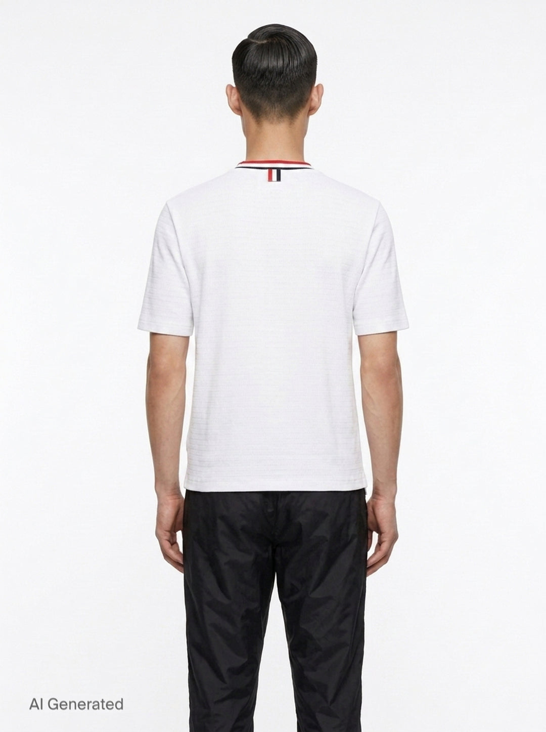 Stripe Racking Stitch Short Sleeve Tee | Thom Browne | Club21 - back