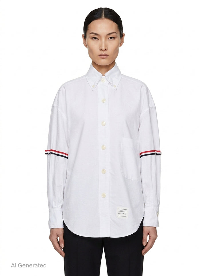 Supersized Point Collar Shirt | Thom Browne | Club21 - front