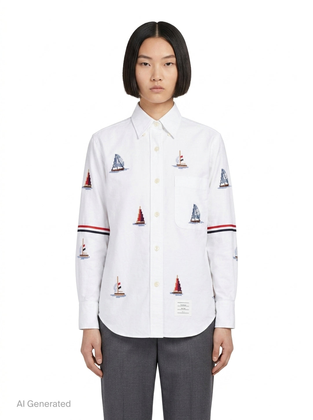 Supersized Point Collar Shirt | Thom Browne | Club21 - front