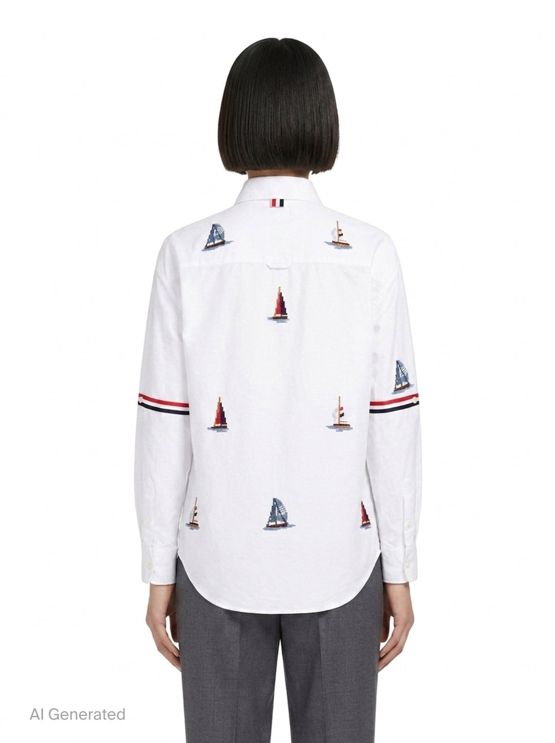 Supersized Point Collar Shirt | Thom Browne | Club21 - back