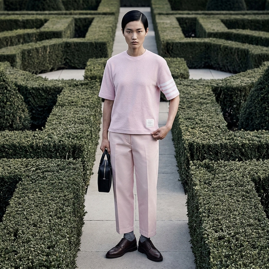 Textured Short Sleeve Tee | Thom Browne | Club21 - lifestyle