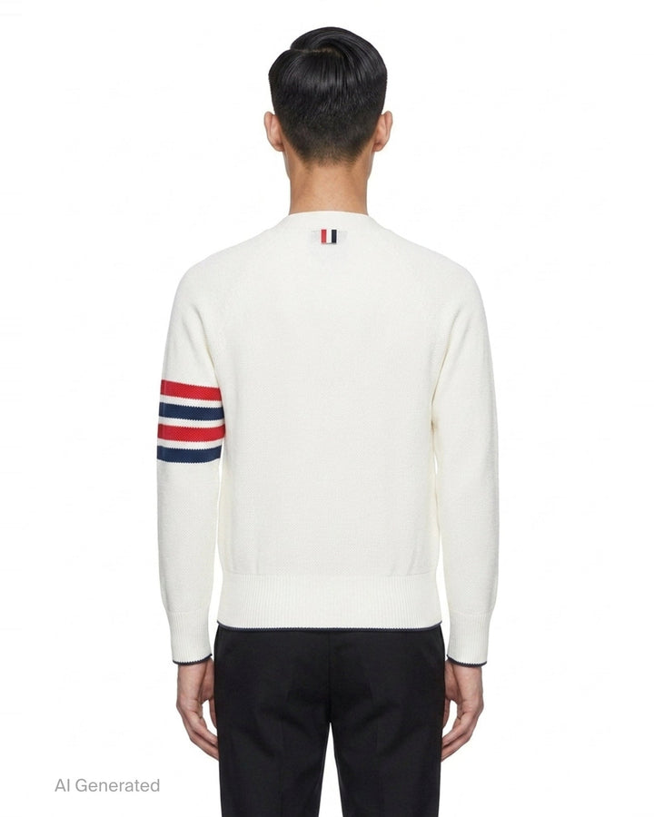 Tuck Stitch Relaxed Cardigan | Thom Browne | Club21 - back