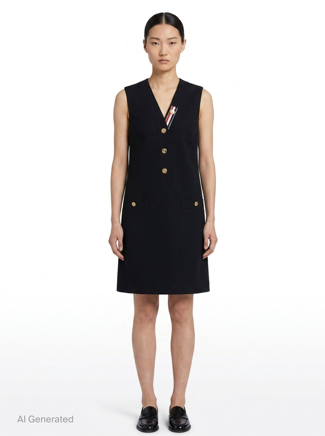 V-Neck Cardigan Dress | Thom Browne | Club21 - front
