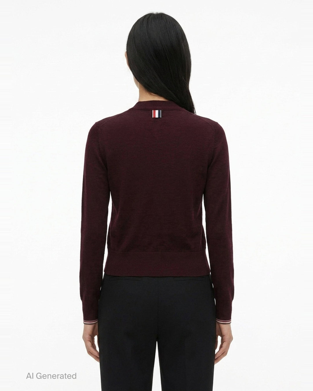 V-Neck Tipping Cardigan | Thom Browne | Club21 - back