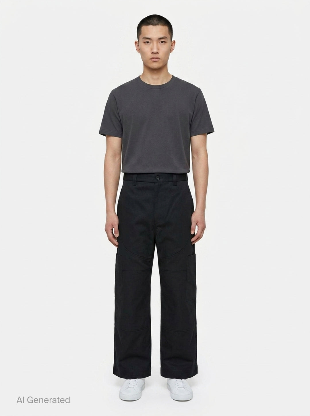 Wide Leg Painter Pants | Thom Browne | Club21 - front
