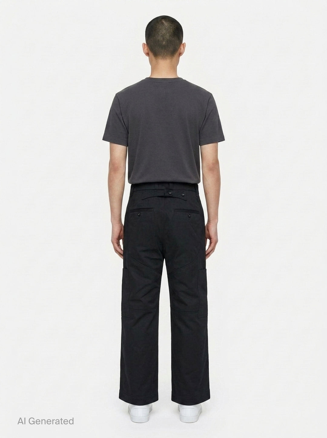 Wide Leg Painter Pants | Thom Browne | Club21 - back