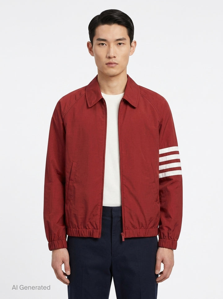Zip Front Raglan Coach Jacket | Thom Browne | Club21 - front