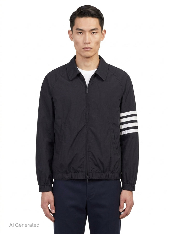 Zip Front Raglan Coach Jacket | Thom Browne | Club21 - front
