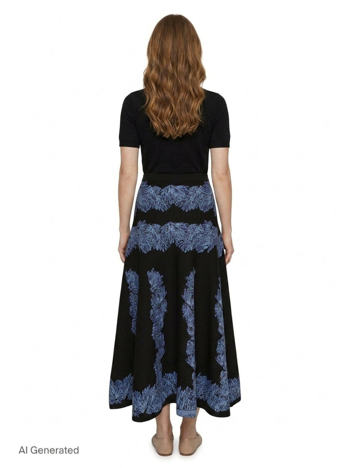Alessia Knit Jacquard Skirt | Ulla Johnson | Club21 - back
