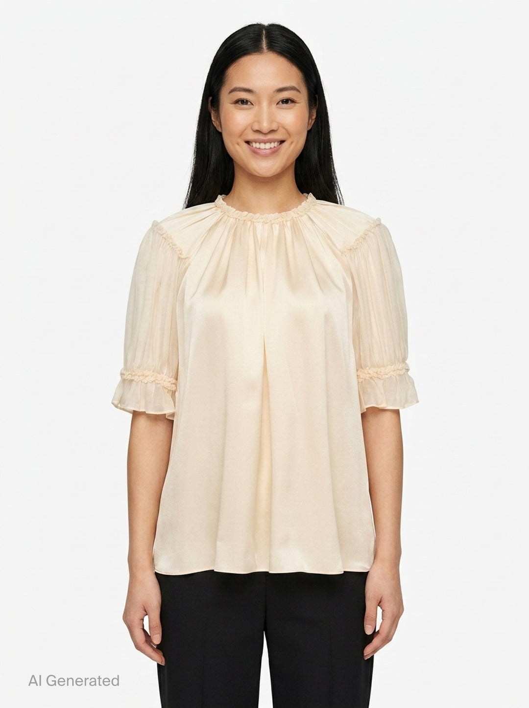 Alina Short Sleeve Silk Top | Ulla Johnson | Club21 - front