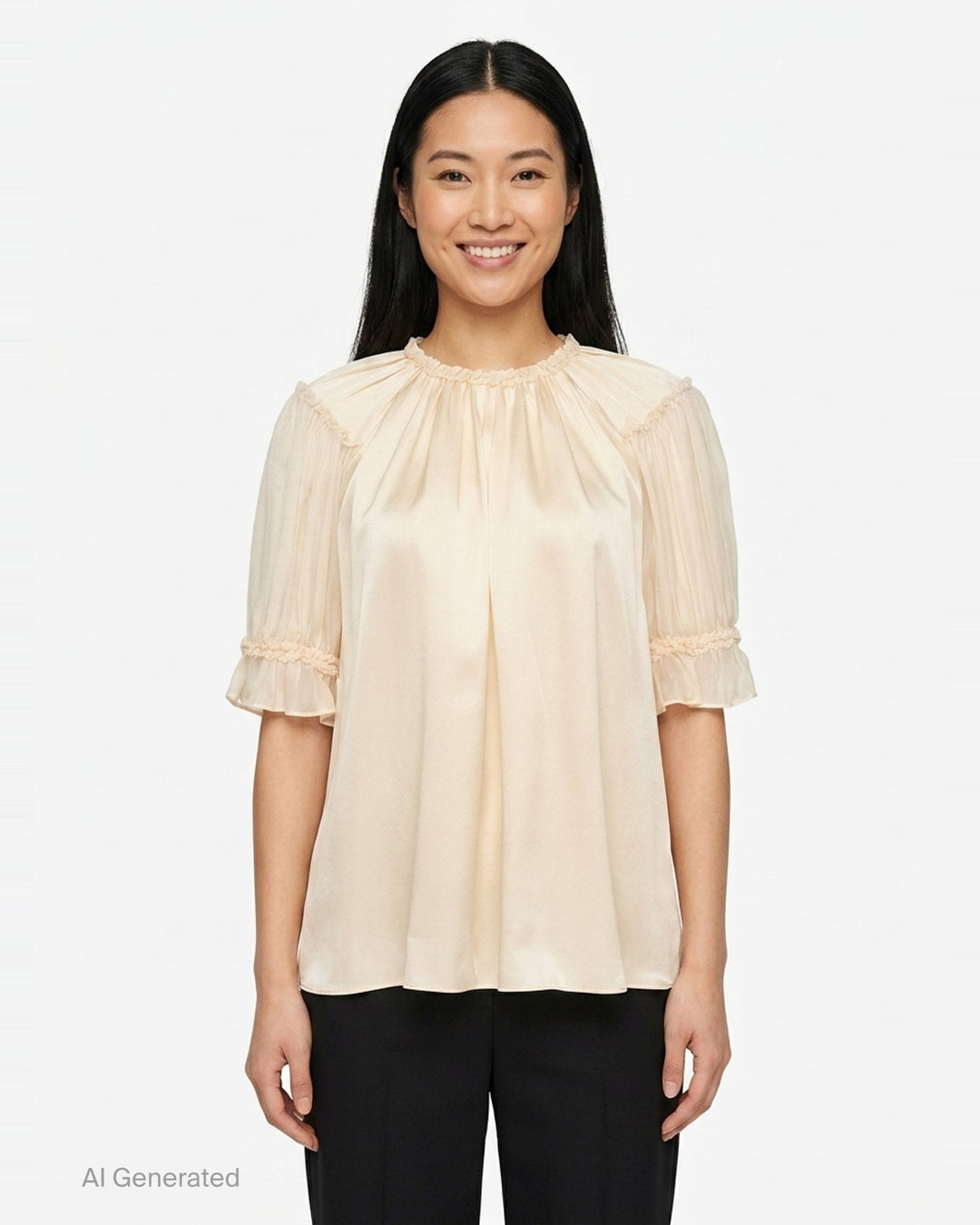 Alina Short Sleeve Silk Top | Ulla Johnson | Club21 - front