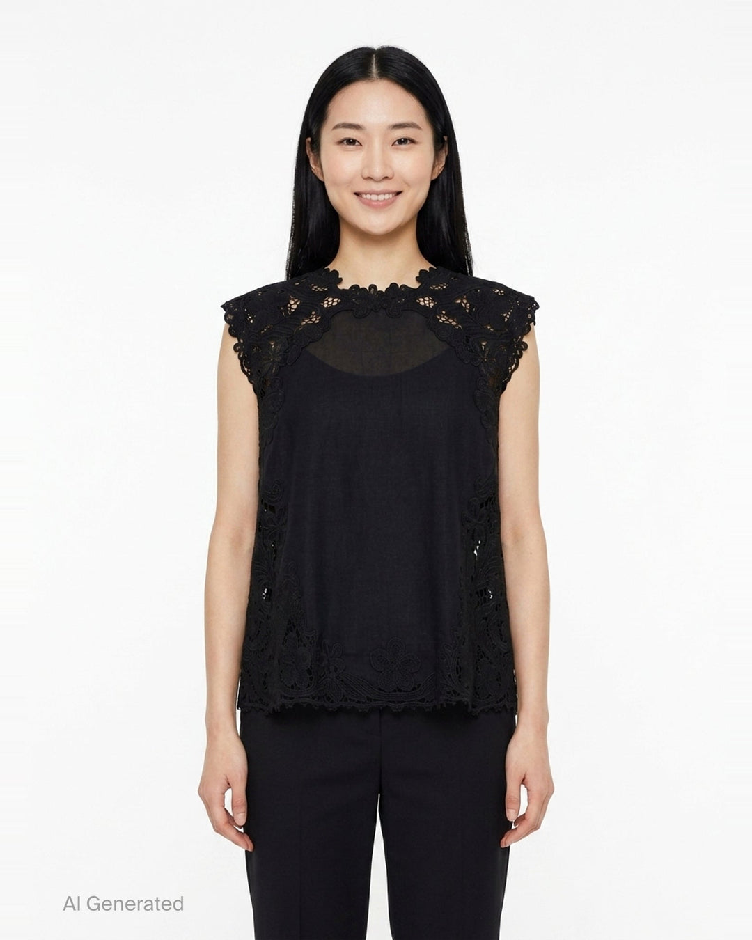 Amelie Lace Trim Linen Top | Ulla Johnson | Club21 - front
