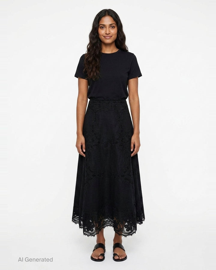 Fleur Linen Midi Skirt | Ulla Johnson | Club21 - front