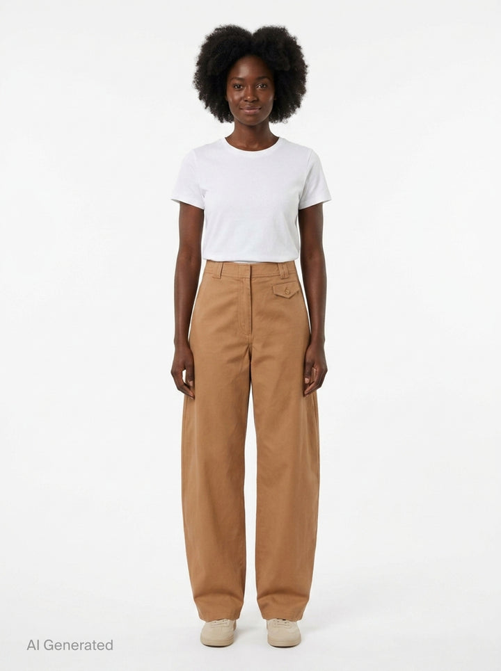 Laure Barrel Leg Trousers | Ulla Johnson | Club21 - front