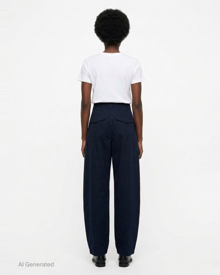 Laure Barrel Leg Trousers | Ulla Johnson | Club21 - back