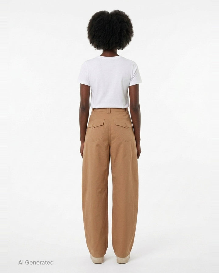 Laure Barrel Leg Trousers | Ulla Johnson | Club21 - back