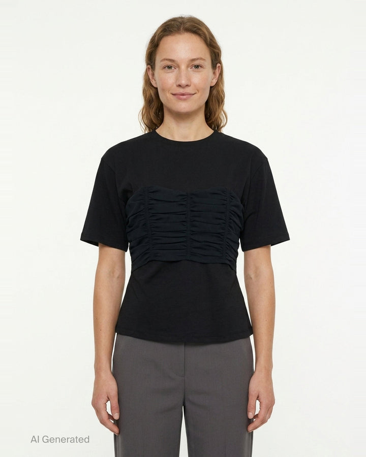 Mila Short Sleeve Cotton Top | Ulla Johnson | Club21 - front