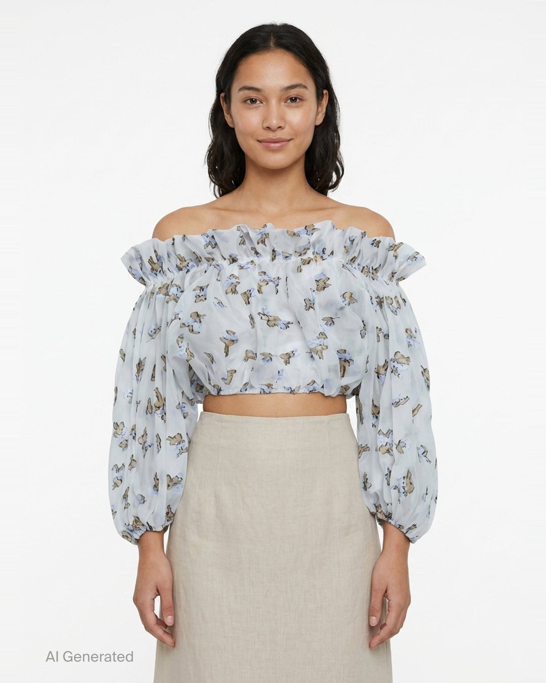 Ondine Off-Shoulder Organza Top | Ulla Johnson | Club21 - front